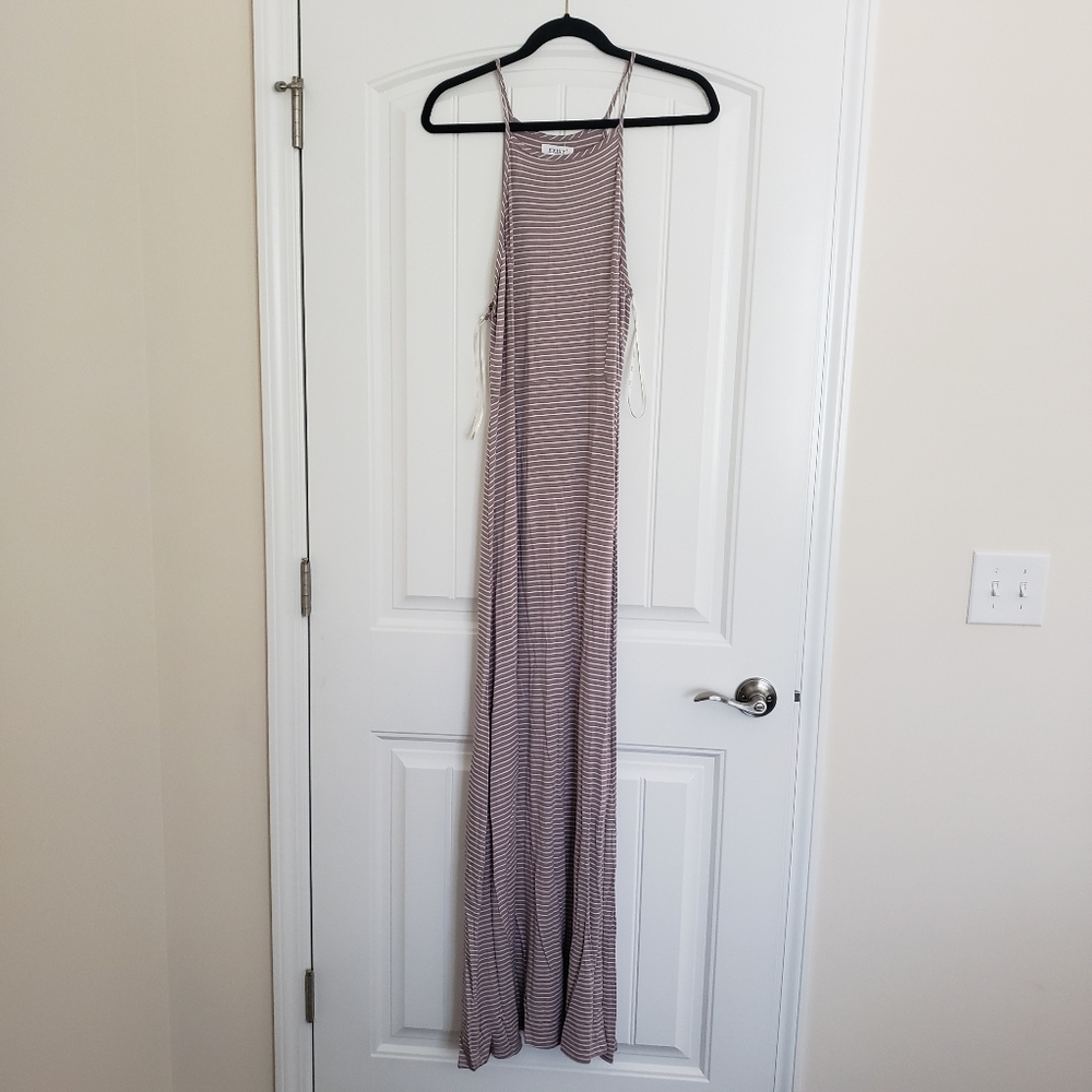 Mauve striped maxi